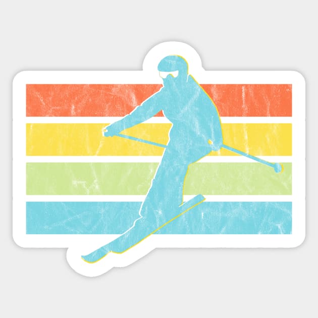 Downhill Skiing Sticker by Little Birds